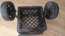 DIY milk crate portage cart