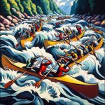 Canoes racing rapids Picasso.jpg