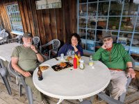 Scott, Martha, Glenn eating at O'Hara's aprez paddle.jpg